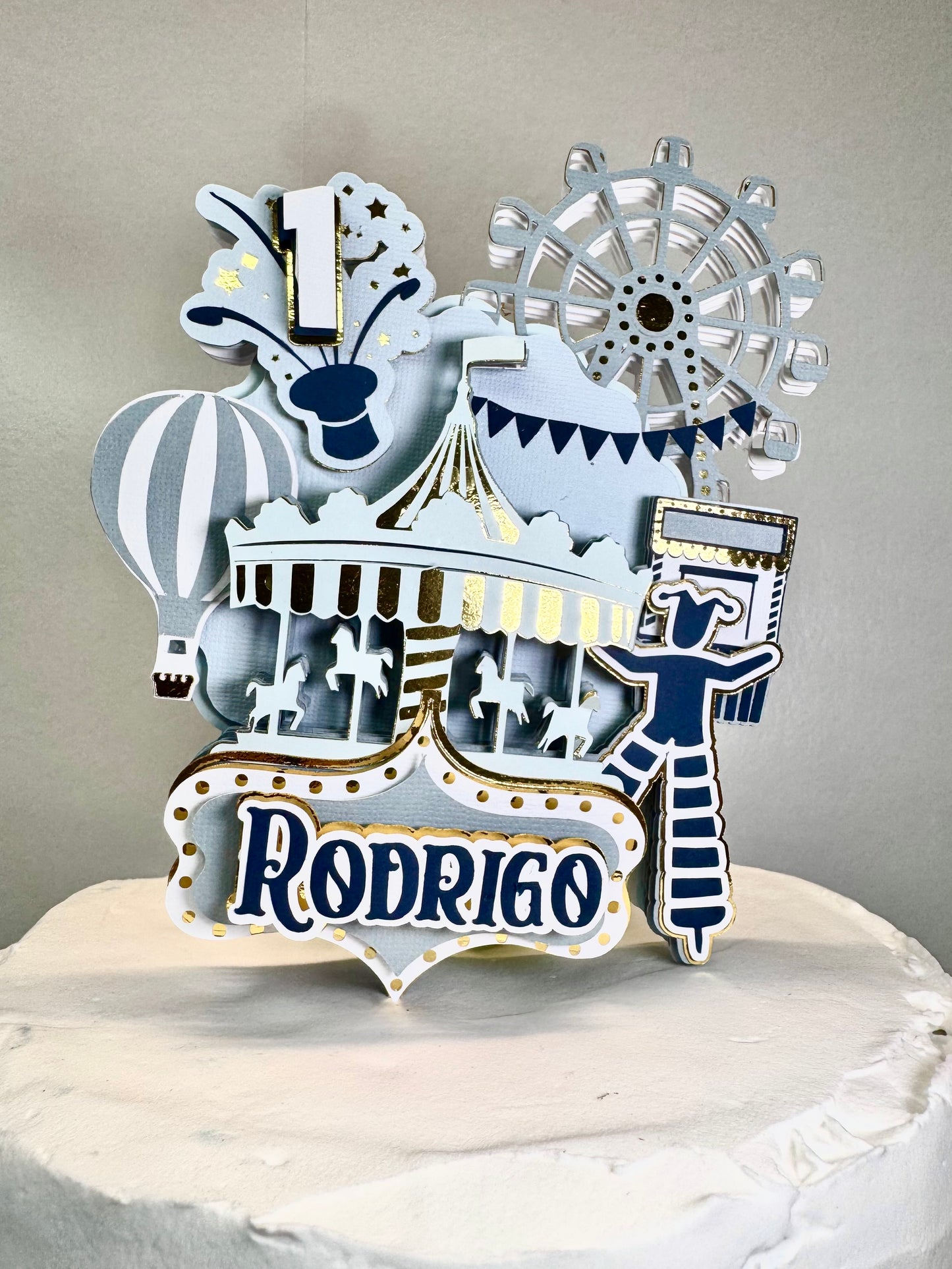 Plantilla Carnaval Cake Topper