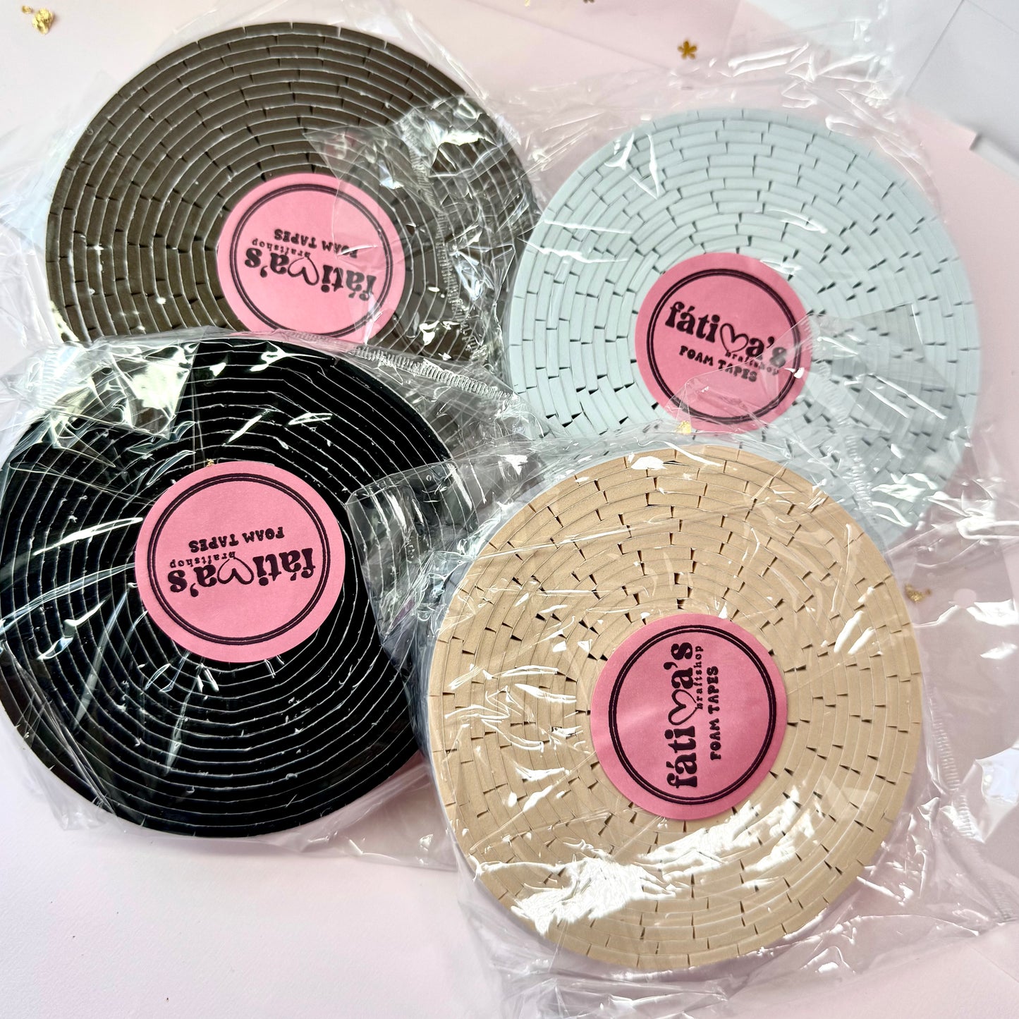 Colores Neutros 4 rollos Foam Tape