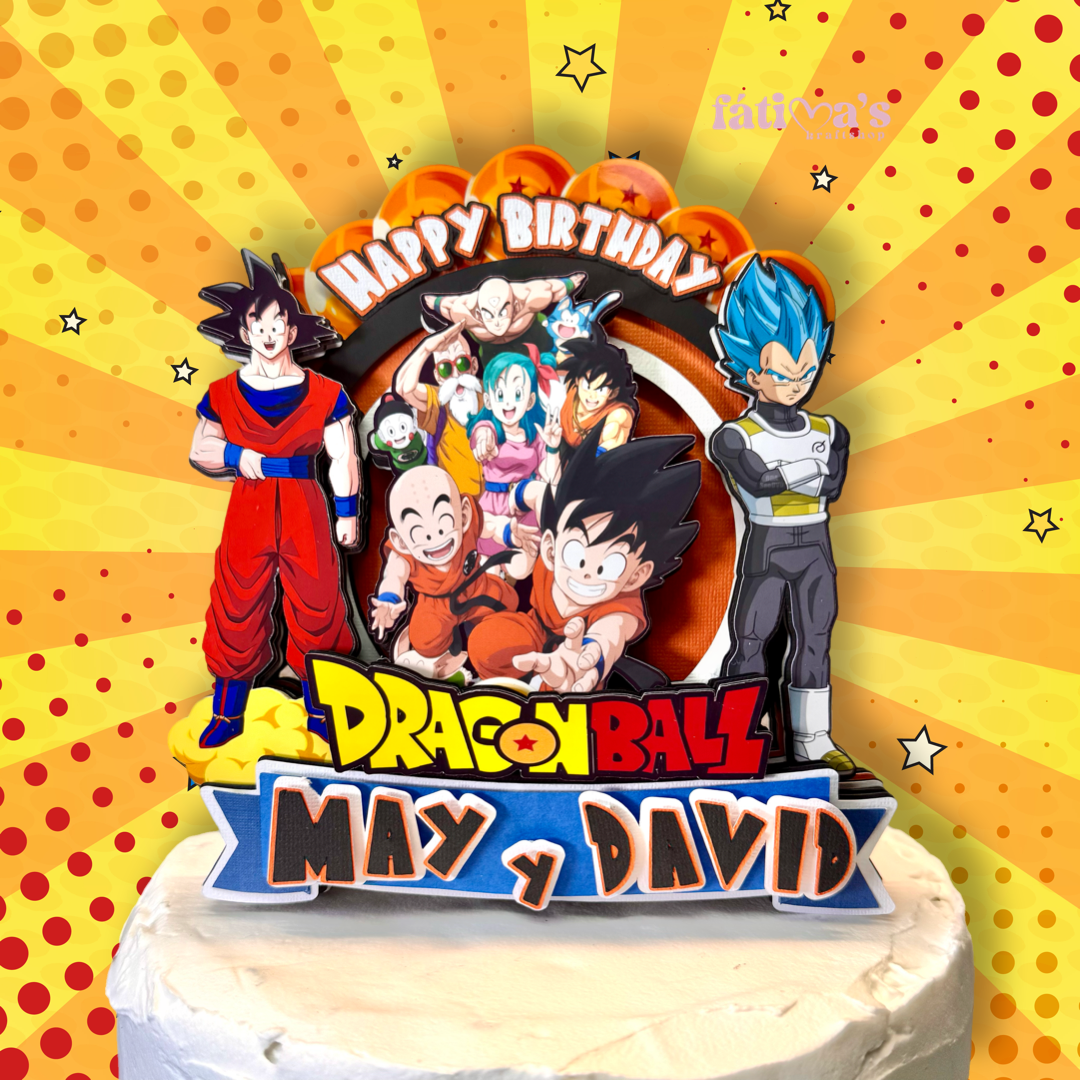 Plantilla DragonBaall Cake Topper 3D