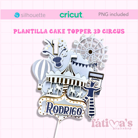Plantilla Carnaval Cake Topper