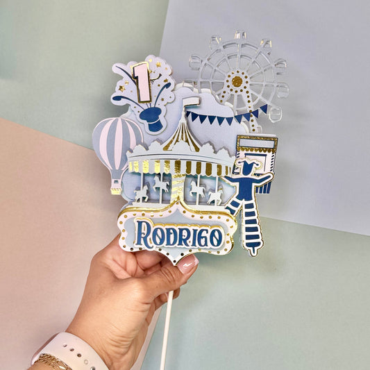 Plantilla Carnaval Cake Topper