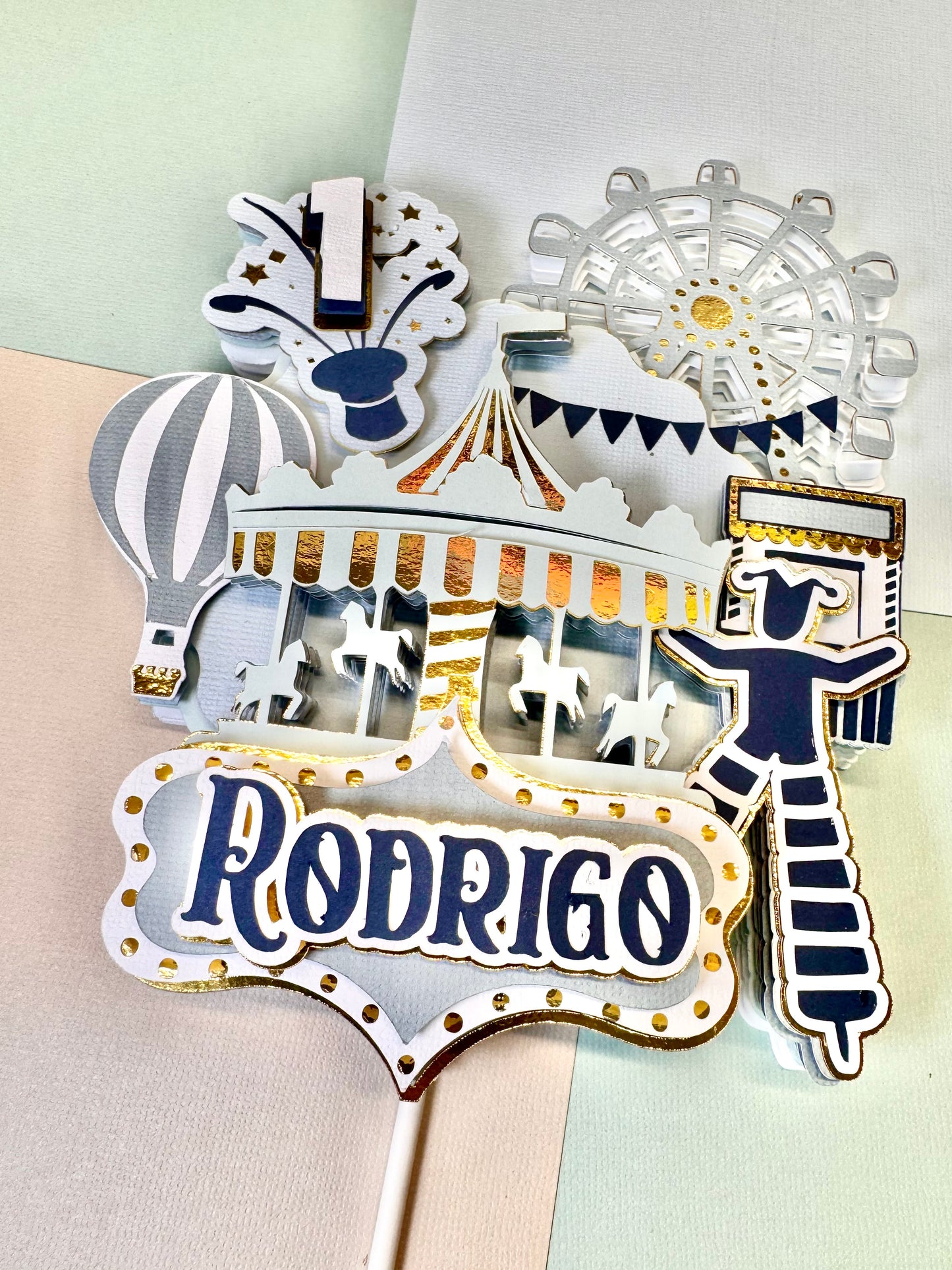 Plantilla Carnaval Cake Topper