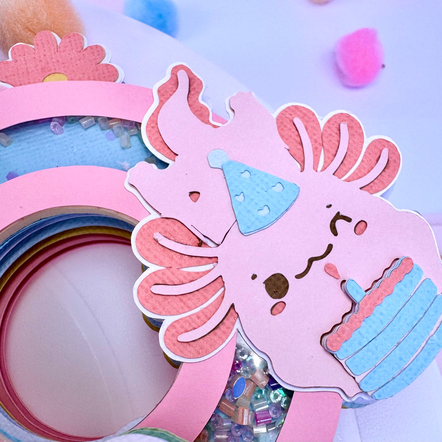 Plantilla Ajolote 3D Double Shaker Cake Topper