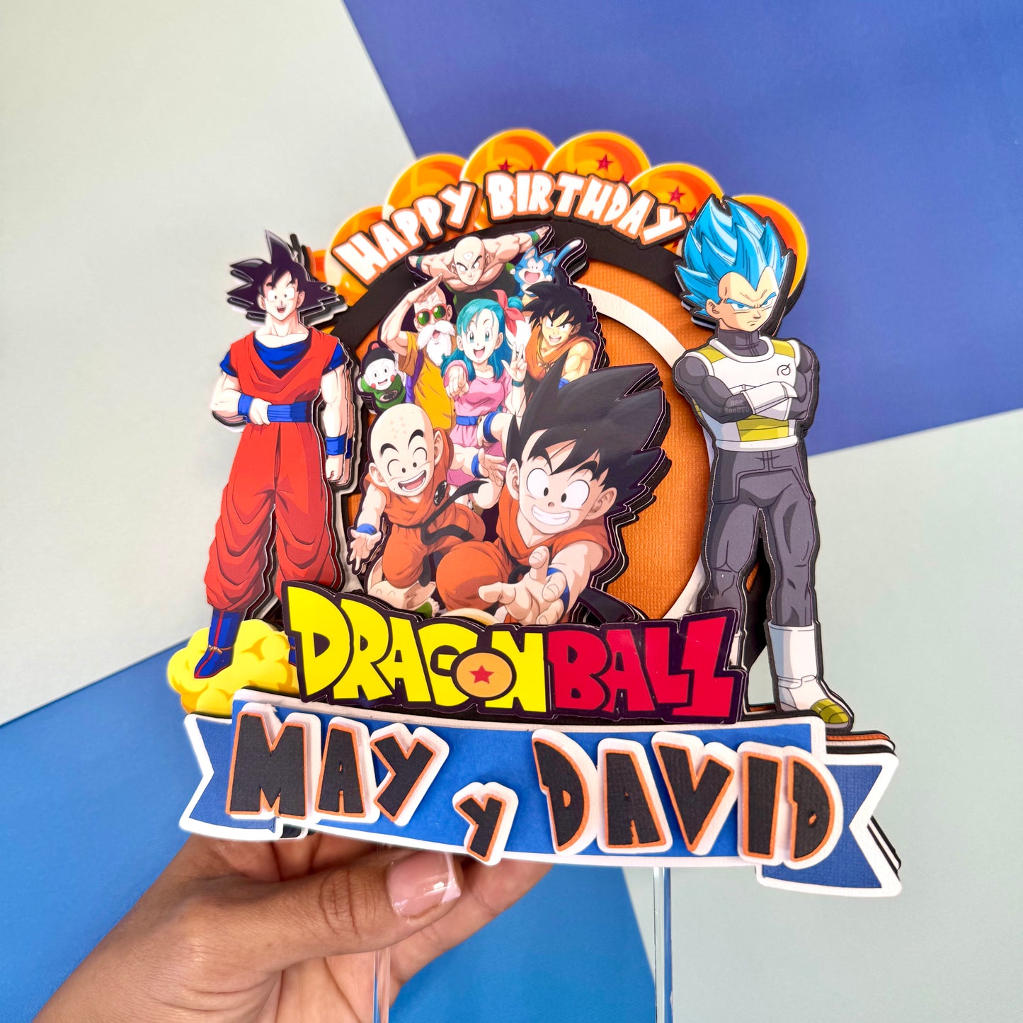 Plantilla DragonBaall Cake Topper 3D